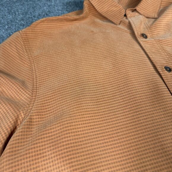 Royal Robbins Mens Relaxed Fit Desert Orange Pucker Short Sleeve Shirt Large - Picture 5 of 9